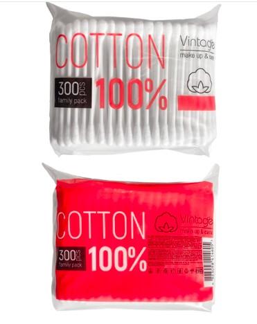 Vintage ватні палички 300шт поліетилен NEW